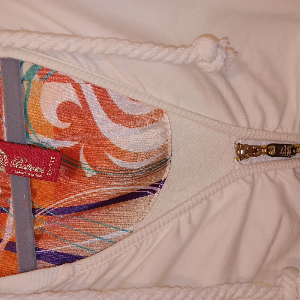 Apple Bottoms Cream Dress with Zipper Detail - Picture 6 of 7